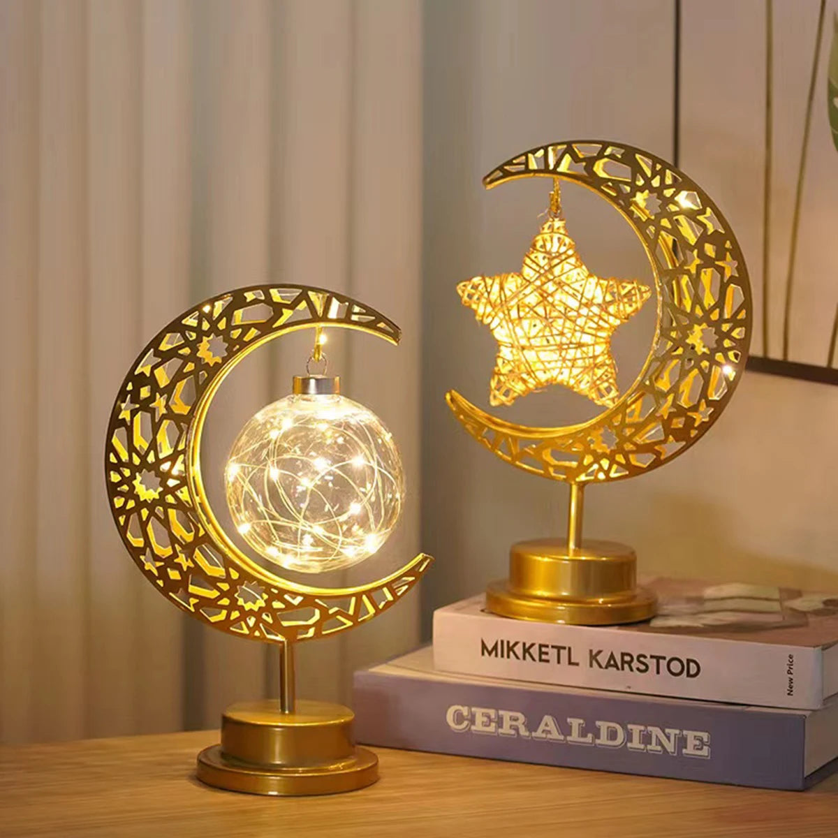 Golden Moon Star Night Light Muslim 