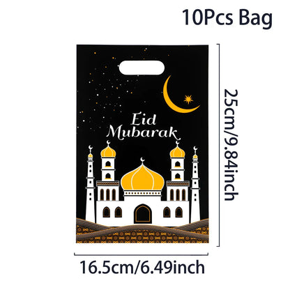 Eid Mubarak Gift Packaging Bags - 10/25/50 Pieces 