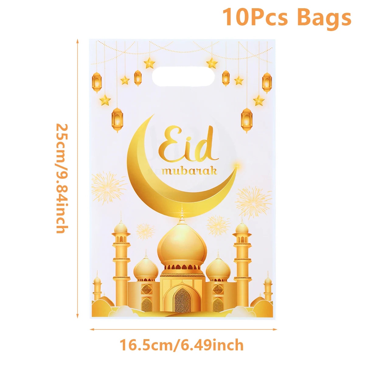 Eid Mubarak Gift Packaging Bags - 10/25/50 Pieces 