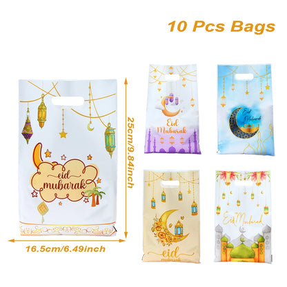 Eid Mubarak Gift Packaging Bags - 10/25/50 Pieces 