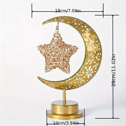 Golden Moon Star Night Light Muslim 