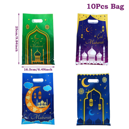 Eid Mubarak Gift Packaging Bags - 10/25/50 Pieces 